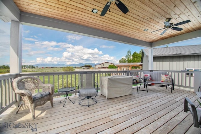 191 Barnes Dr, Belgrade, MT 59714 - deck with ceiling fan