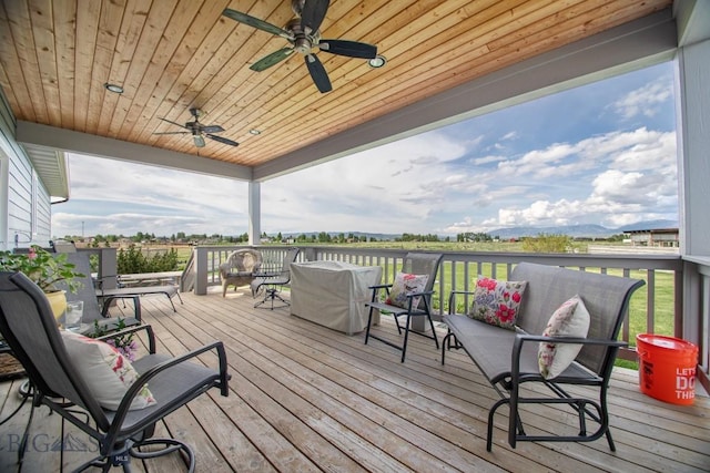 191 Barnes Dr, Belgrade, MT 59714 - deck with a ceiling fan