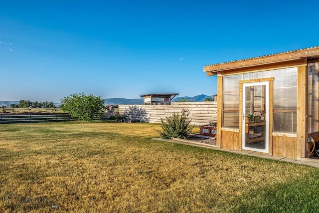 191 Barnes Dr, Belgrade, MT 59714 - view of yard with an exterior structure, an outbuilding, and a mountain view