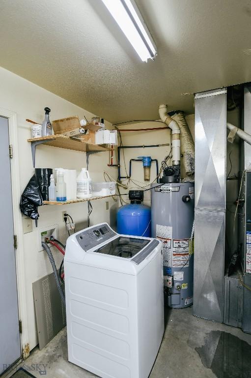 2373 Mt Highway 278, Dillon, MT 59725 - utility room featuring washer / dryer, water heater, and heating unit