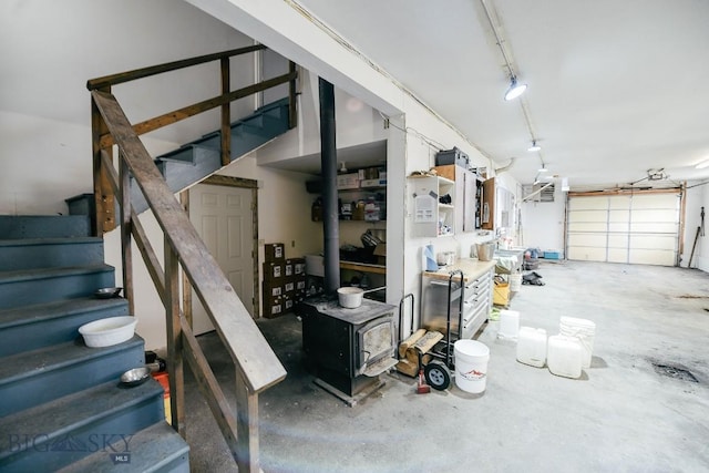 2373 Mt Highway 278, Dillon, MT 59725 - garage with a wood stove