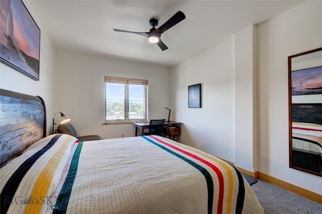 424 E Main St Unit E, Bozeman, MT 59715 - bedroom with baseboards and ceiling fan