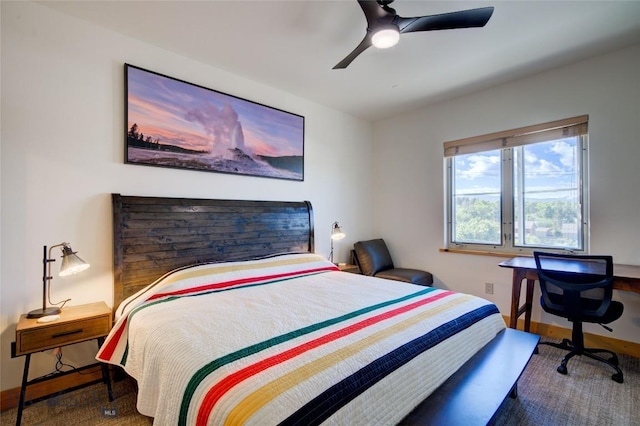 424 E Main St Unit E, Bozeman, MT 59715 - bedroom with baseboards and ceiling fan