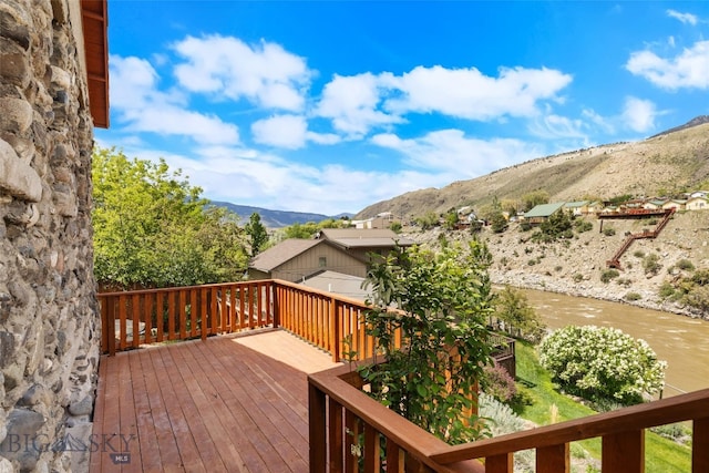 504 4th St, Gardiner, MT 59030 - deck with a mountain view