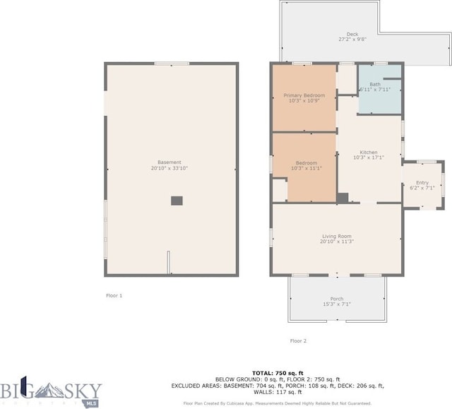 504 4th St, Gardiner, MT 59030 - view of property floor plan