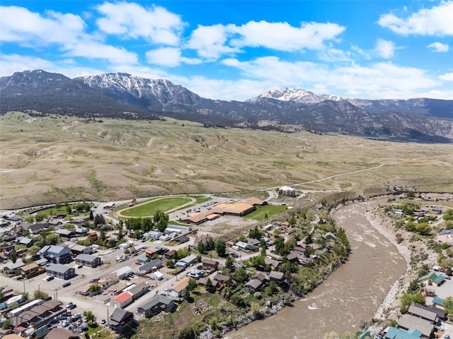 504 4th St, Gardiner, MT 59030 - aerial view of residential area featuring a mountain backdrop