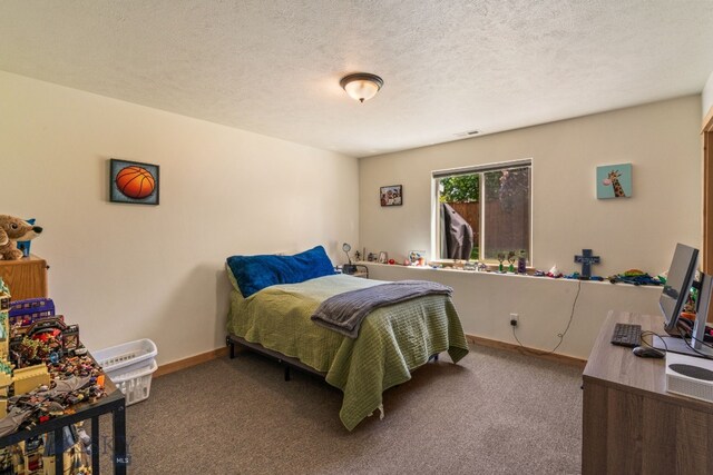 205 Water St, Sheridan, MT 59749 - carpeted bedroom featuring baseboards and a textured ceiling