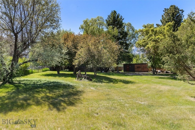 73 Murphy Ln, Emigrant, MT 59027 - view of grassy yard featuring a pole building and an outdoor structure