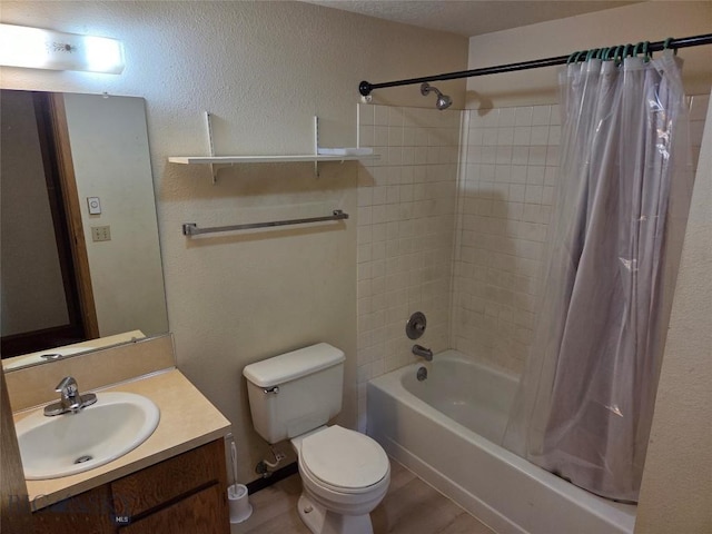 2 Kearney Ln, Sheridan, MT 59749 - bathroom with vanity, shower / bathtub combination with curtain, and toilet
