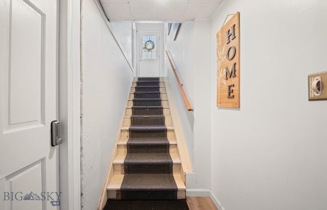 420 N 6th Ave, Bozeman, MT 59715 - stairs featuring wood finished floors and baseboards