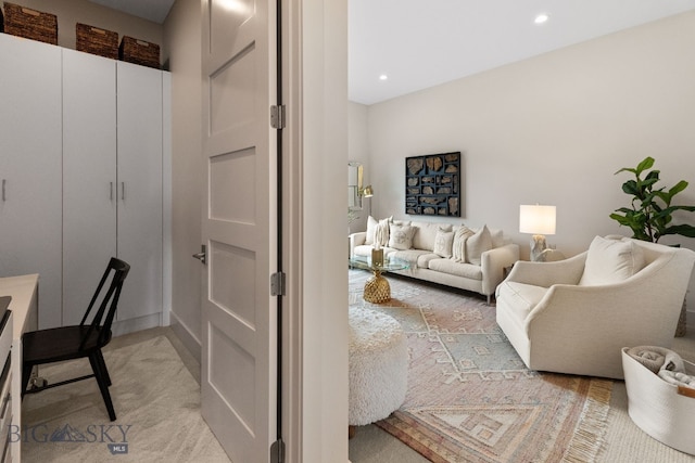 47 Wickwire, Bozeman, MT 59718 - living room with recessed lighting and light colored carpet