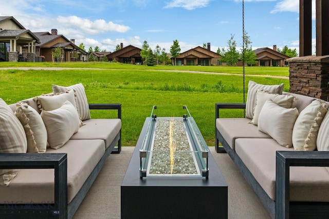 47 Wickwire, Bozeman, MT 59718 - view of patio / terrace featuring an outdoor living space and a residential view