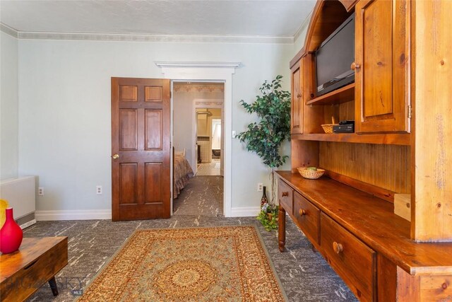 1116-1118 California St, Butte, MT 59701 - hall featuring baseboards and crown molding