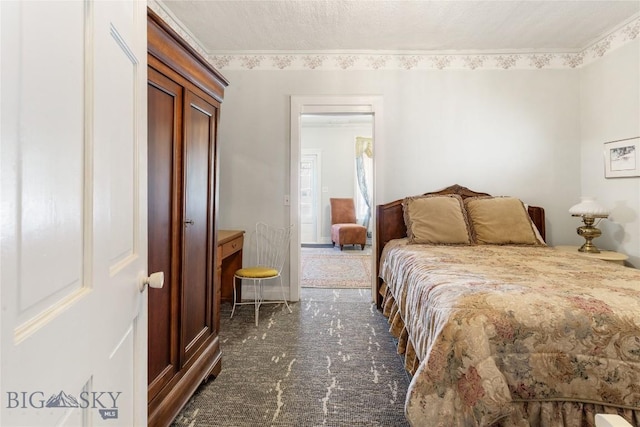 1116-1118 California St, Butte, MT 59701 - carpeted bedroom with ornamental molding
