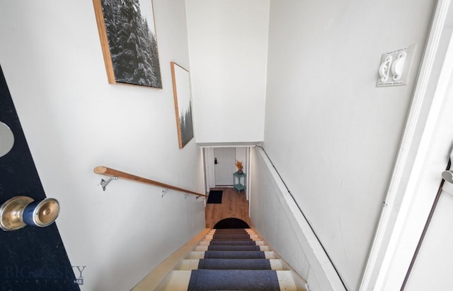 420 N 6th Ave, Bozeman, MT 59715 - stairway with wood finished floors
