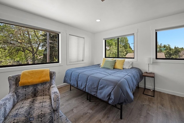 420 N 6th Ave, Bozeman, MT 59715 - bedroom with wood finished floors, baseboards, and recessed lighting