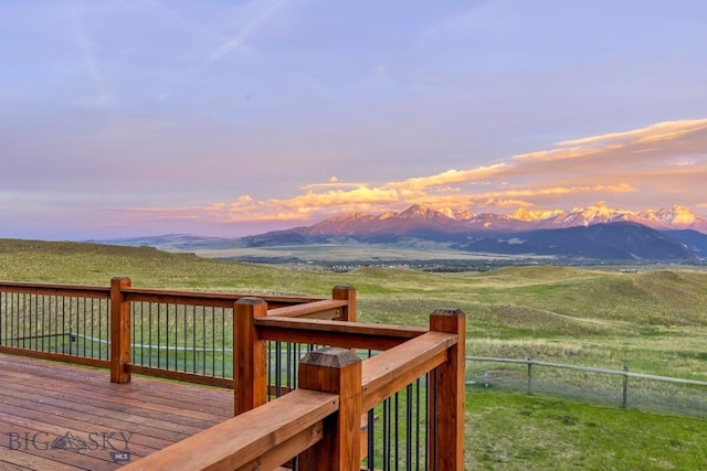 56 Trails End, Livingston, MT 59047 - wooden terrace with a mountain view