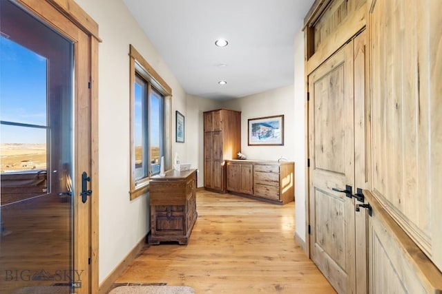 715 Bates Rd, Manhattan, MT 59741 - corridor featuring light wood finished floors, recessed lighting, and baseboards