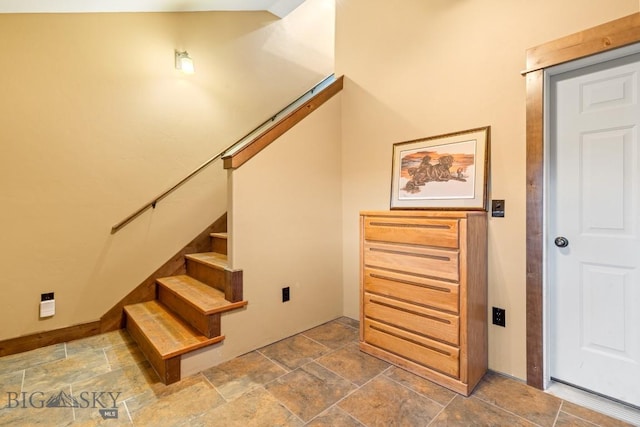 715 Bates Rd, Manhattan, MT 59741 - stairs with stone finish flooring