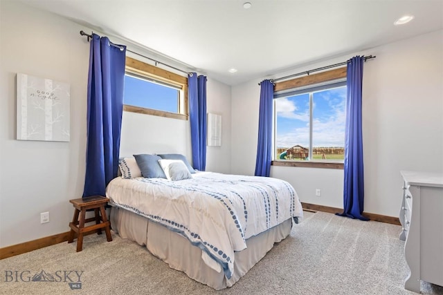 3483 Highline Rd, Manhattan, MT 59741 - carpeted bedroom featuring baseboards and recessed lighting