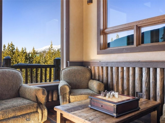 18 Upper Cascade Ridge Rd Unit 18, Big Sky, MT 59716 - living area featuring a wainscoted wall