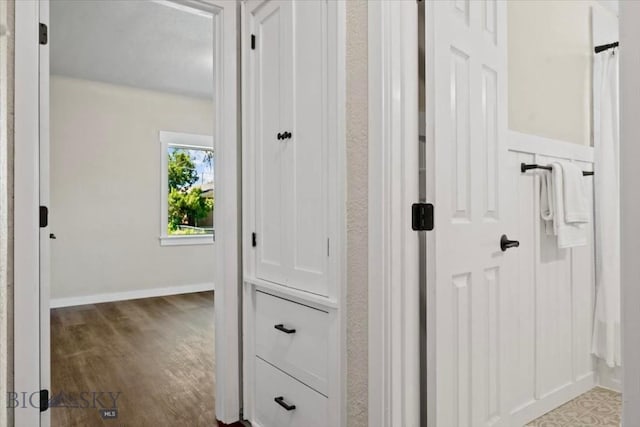 643 Parkhill, Billings, MT 59102 - hallway with wood finished floors and baseboards