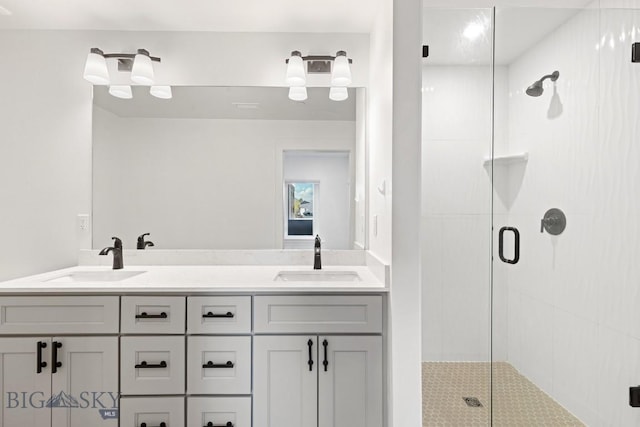 1704 W Lincoln Unit 5B, Bozeman, MT 59715 - full bath featuring a stall shower and double vanity