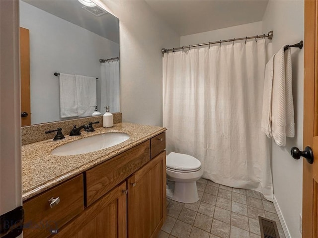 4442 Alexander, Bozeman, MT 59718 - bathroom with toilet, vanity, and curtained shower
