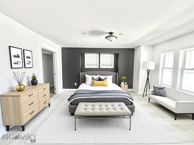 4442 Alexander, Bozeman, MT 59718 - bedroom featuring baseboards and light wood-style floors