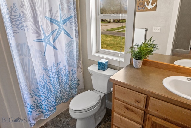 126 Pathfinder Trl, Bozeman, MT 59718 - full bathroom featuring vanity, tile patterned flooring, and curtained shower