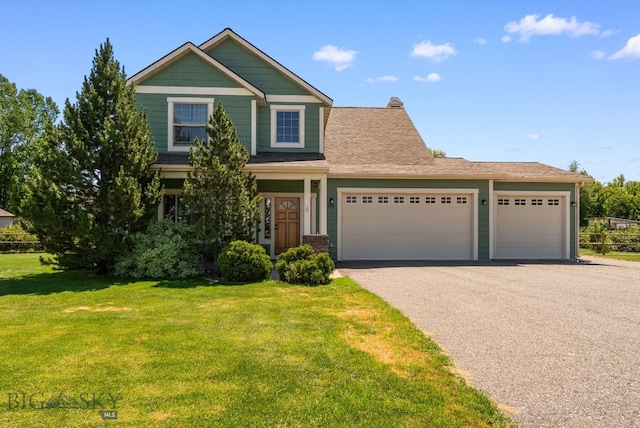 126 Pathfinder Trl, Bozeman, MT 59718 - craftsman-style home with driveway, a garage, and a front yard