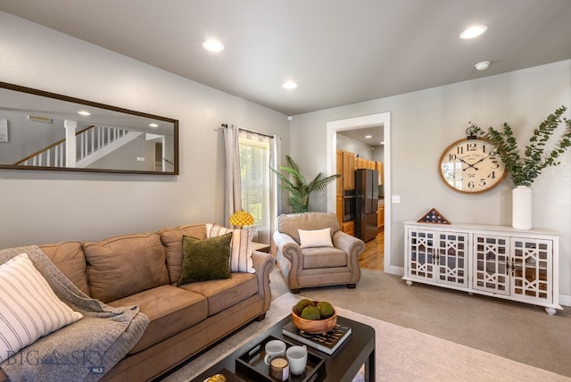126 Pathfinder Trl, Bozeman, MT 59718 - living area with recessed lighting and carpet flooring