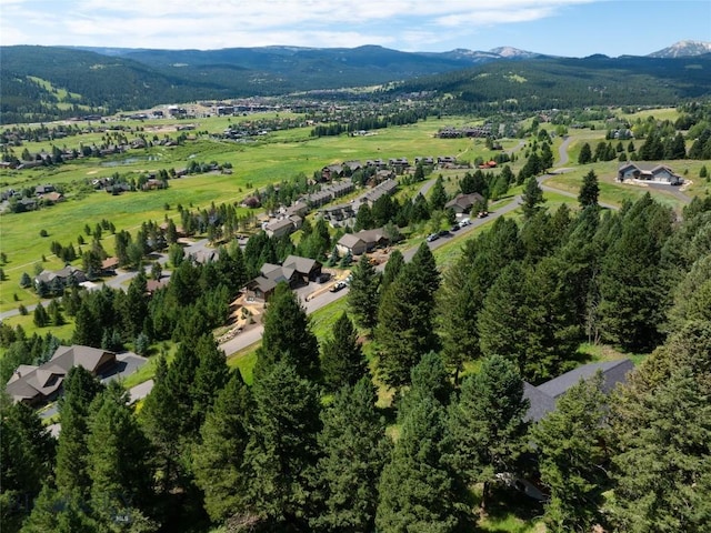 2415 Crazy Horse Rd, Big Sky, MT 59716 - aerial view of property and surrounding area featuring mountains