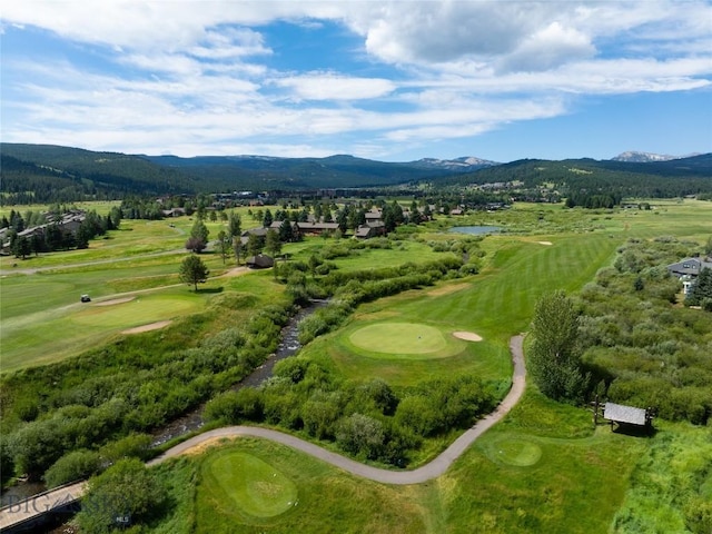 2415 Crazy Horse Rd, Big Sky, MT 59716 - aerial view of a mountainous background and a golf course