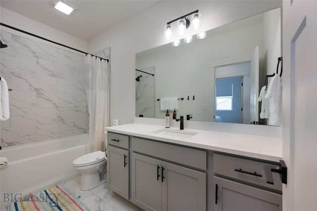 810 Butler Crk, Belgrade, MT 59714 - bathroom with marble finish flooring, shower / tub combo, and vanity