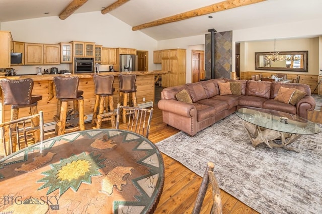 48042 Gallatin Rd, Big Sky, MT 59730 - living room with hardwood / wood-style floors