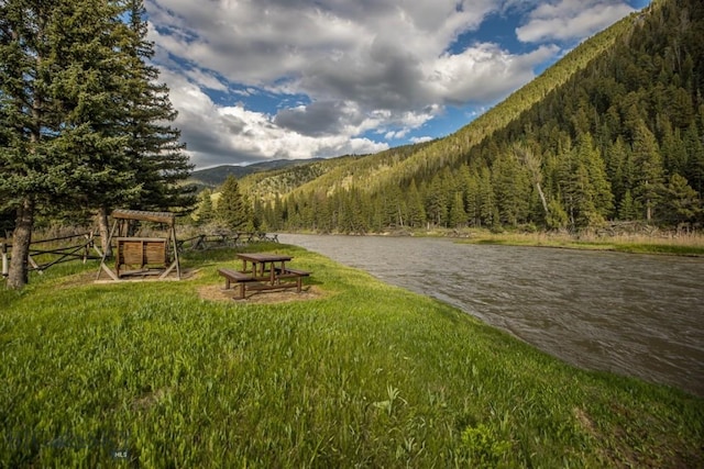 48042 Gallatin Rd, Big Sky, MT 59730 - view of home's community featuring a forest view and a water and mountain view