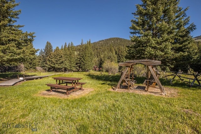 48042 Gallatin Rd, Big Sky, MT 59730 - view of yard featuring a forest view and a mountain view