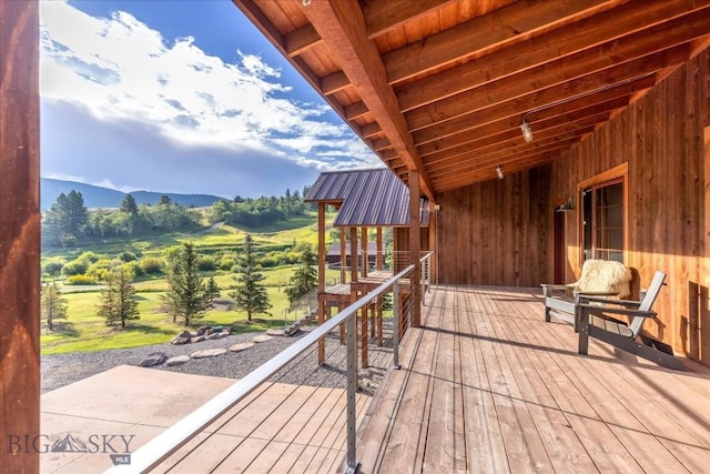 3011 Goose Creek Rd, Bozeman, MT 59715 - deck with a mountain view
