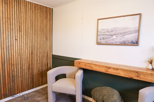 1905 Florence Ave, Butte, MT 59701 - living area with carpet and crown molding