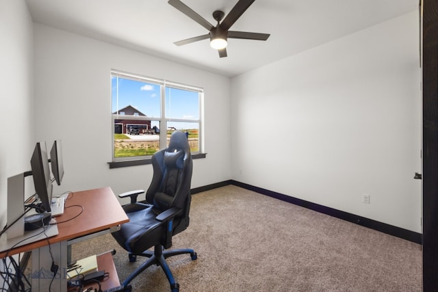 30 Blue Stem Way, Three Forks, MT 59752 - office space with ceiling fan, carpet floors, and baseboards
