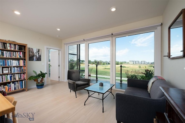 476 Enterprise Blvd Unit 207, Bozeman, MT 59718 - sitting room featuring light wood-type flooring and recessed lighting