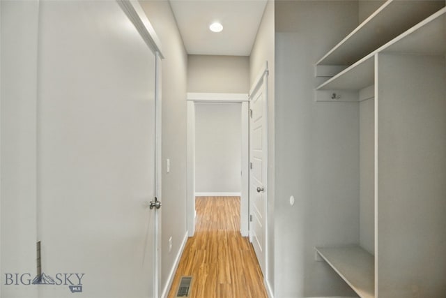 110 Ramshorn Peak Ln, Bozeman, MT 59718 - hallway with wood finished floors and baseboards