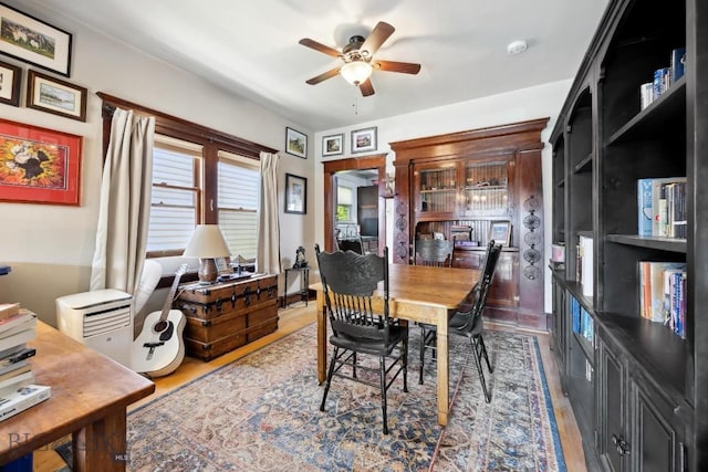 521 S Washington, Butte, MT 59701 - dining room with a ceiling fan and wood finished floors