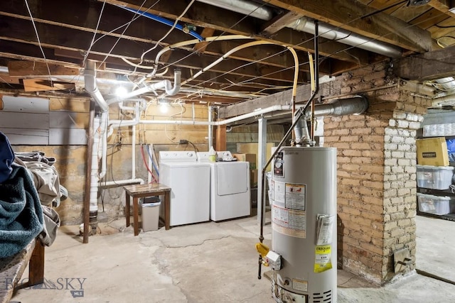 521 S Washington, Butte, MT 59701 - unfinished basement with water heater and washer and dryer