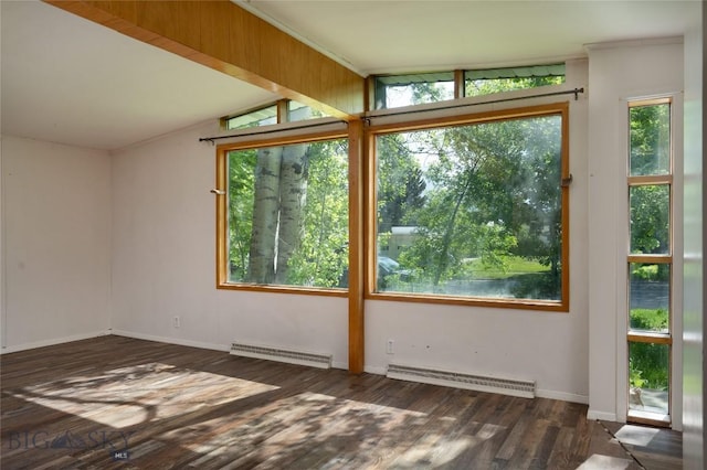 1109 S Willson, Bozeman, MT 59715 - empty room with a baseboard heating unit, wood finished floors, and baseboards