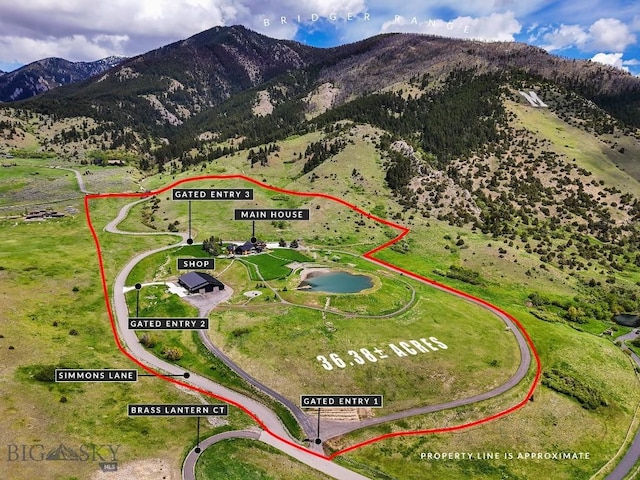 354 Brass Lantern Ct, Bozeman, MT 59715 - view of property location with a mountain backdrop