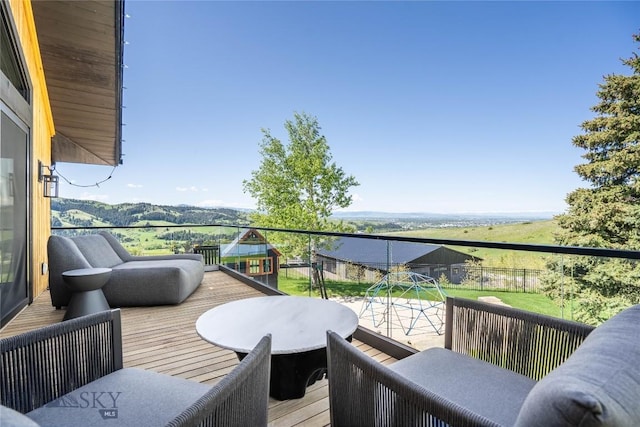 354 Brass Lantern Ct, Bozeman, MT 59715 - balcony with outdoor dining area
