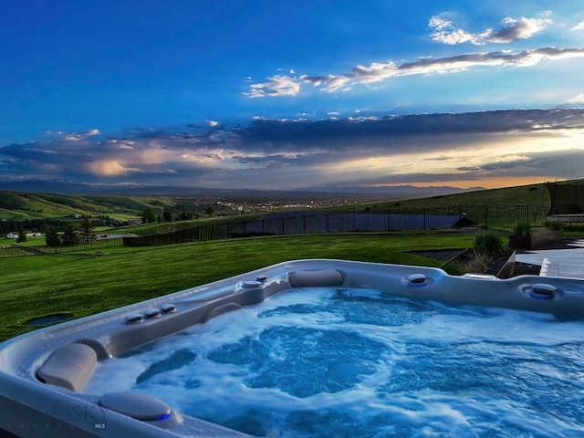 354 Brass Lantern Ct, Bozeman, MT 59715 - view of swimming pool with a hot tub