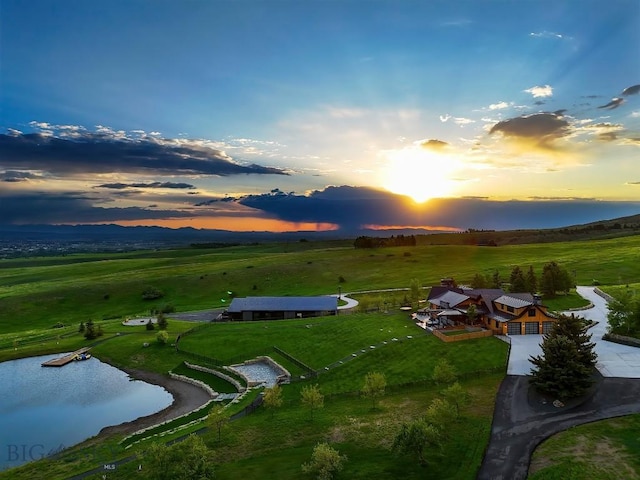 354 Brass Lantern Ct, Bozeman, MT 59715 - overview of rural landscape featuring a large body of water